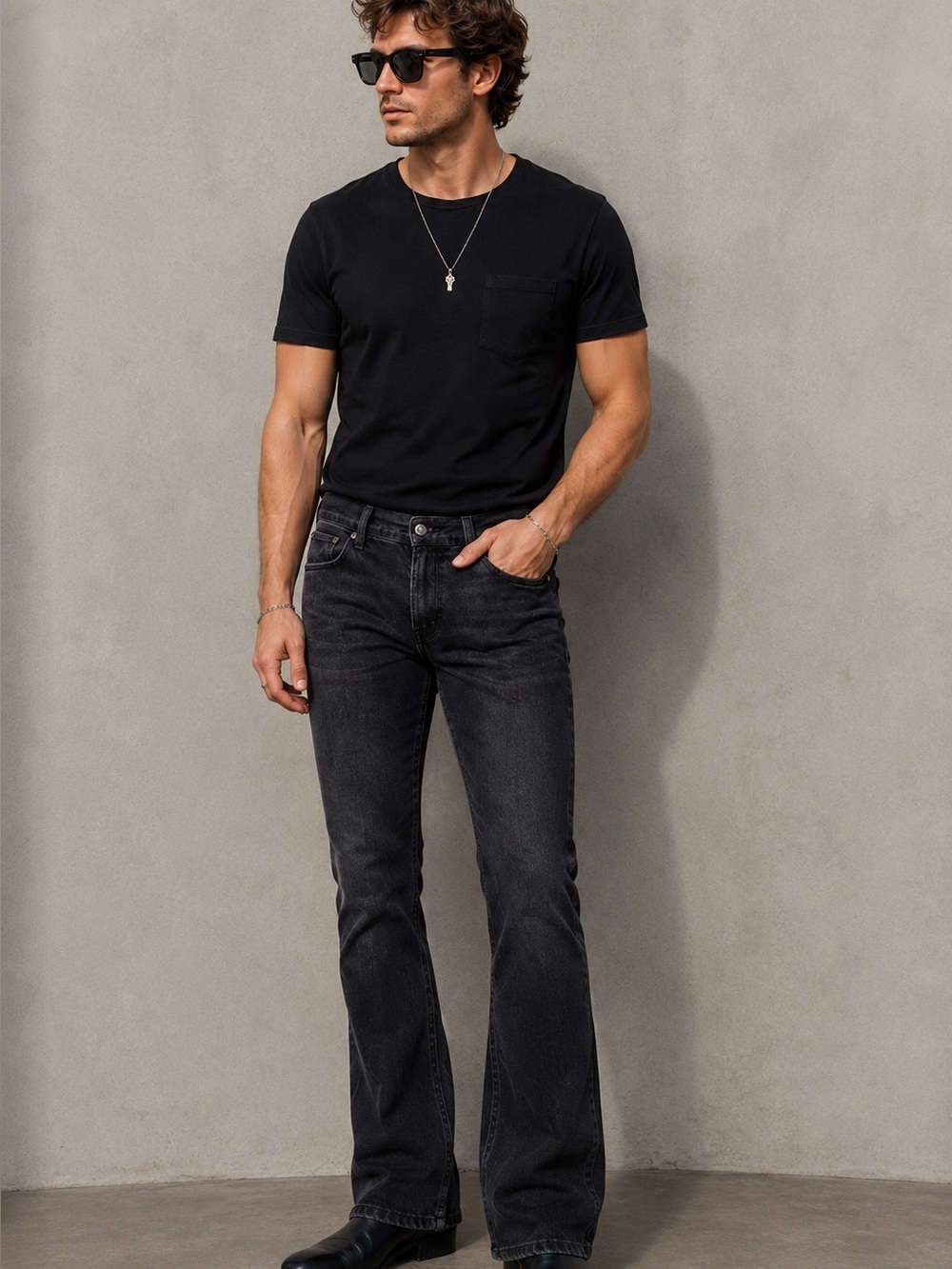 AllSaints Pipe Black Skinny Jeans Men’s W31 L32 Dark Wash